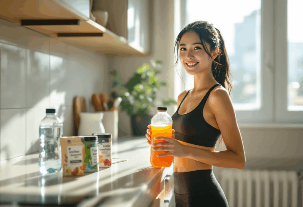 「水だけだと後半に体が重くなる」